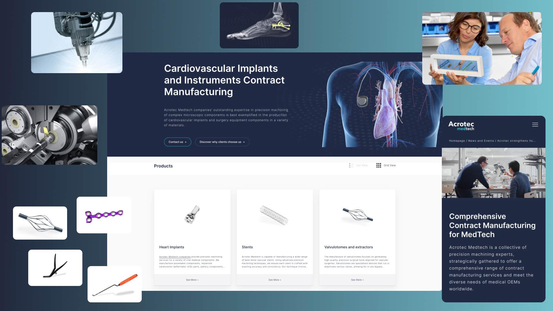 Acrotec Medtech Website Design and Development