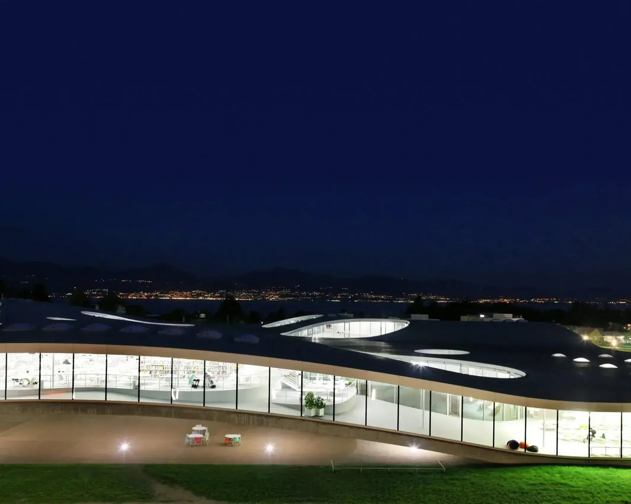 rolex learning center vue nuit