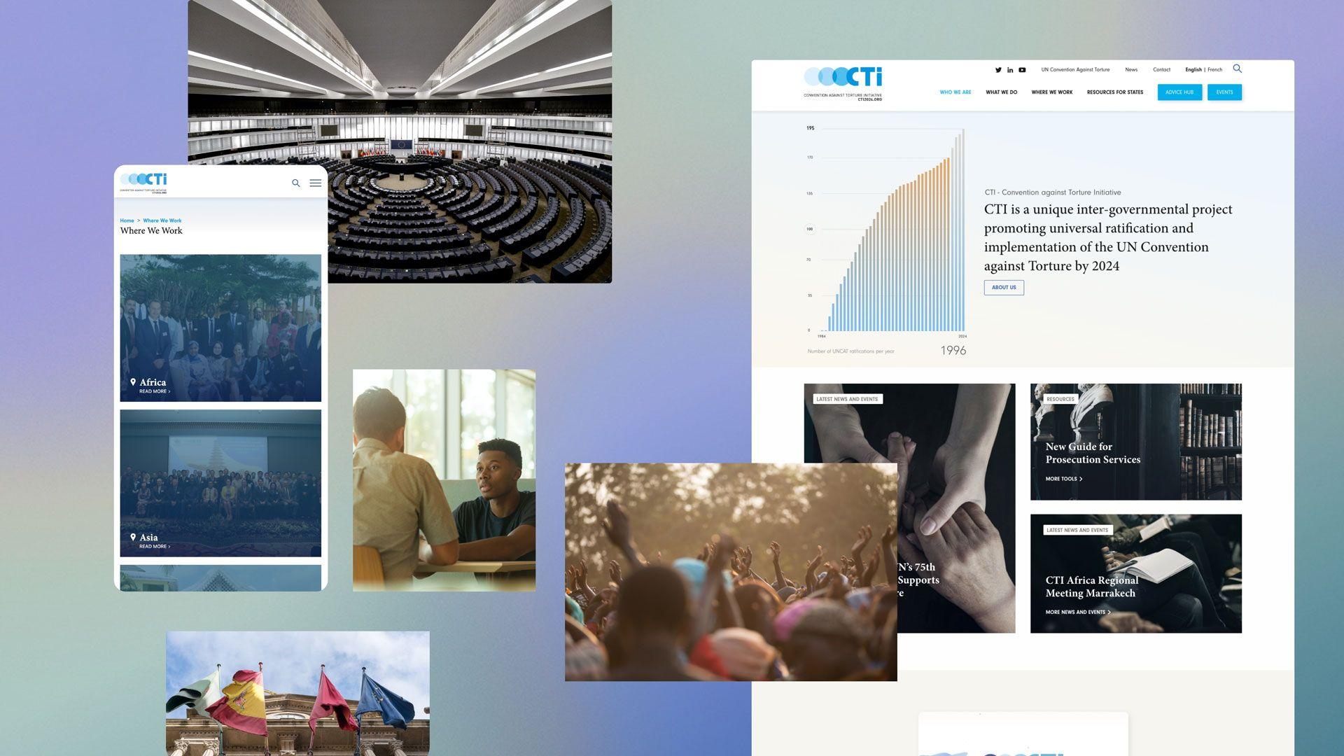 Website development for CTI - Convention Against Torture